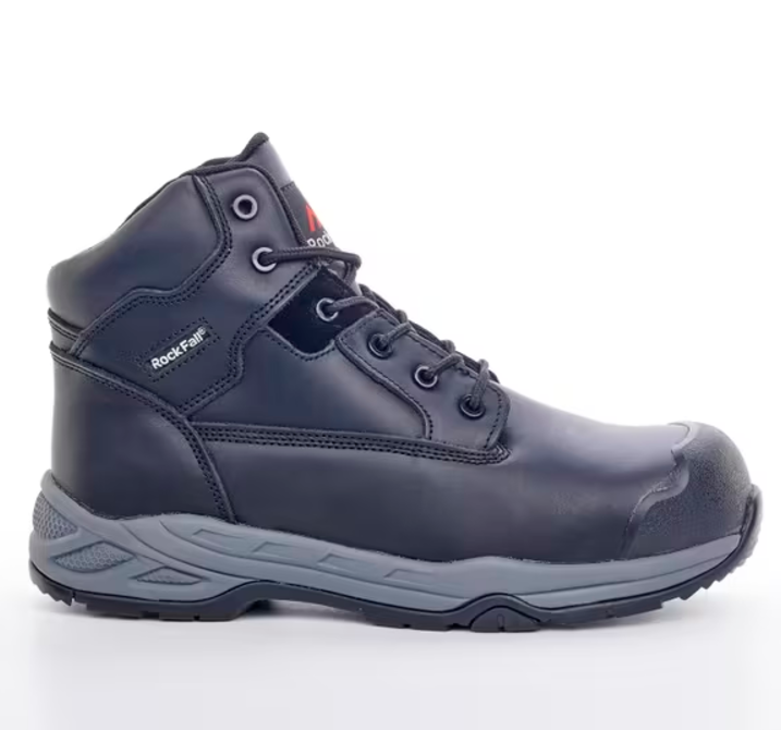 RF440A Flint Black Lightweight Safety Boot - Black 6 - Customisable Boots