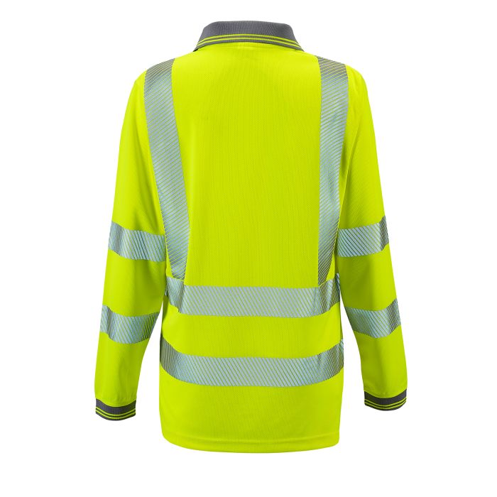 Ladies Hi Vis Yellow Jaya Birds Eye Polo - HV306 - - Customisable Shirt