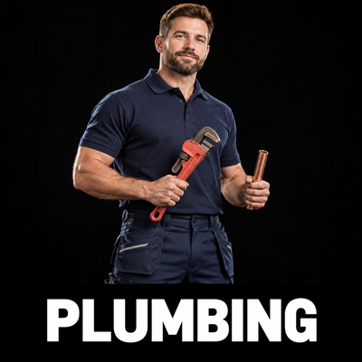 Plumbing workwear category – original Workwear Supermarket artwork