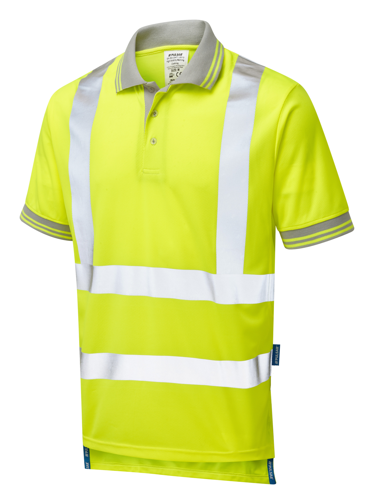 Short Sleeve Polo Shirt Yellow Recycled Content - P175 - 4XL - Customisable Polo Shirts