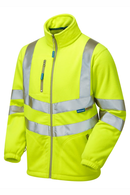 Interactive Fleece Jacket Yellow Recycled Content - P507 - - Customisable Mid-Layers