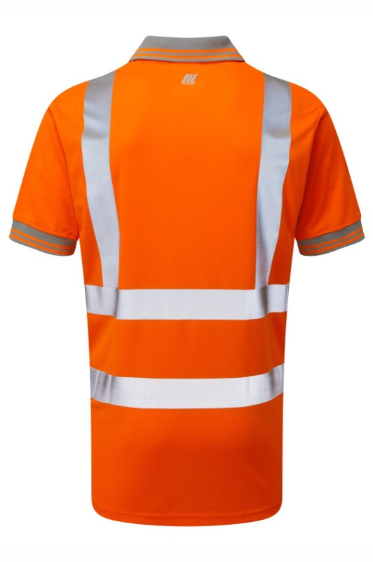 Short Sleeve Polo Shirt Orange Recycled Content - PR176 - - Customisable Polo Shirts