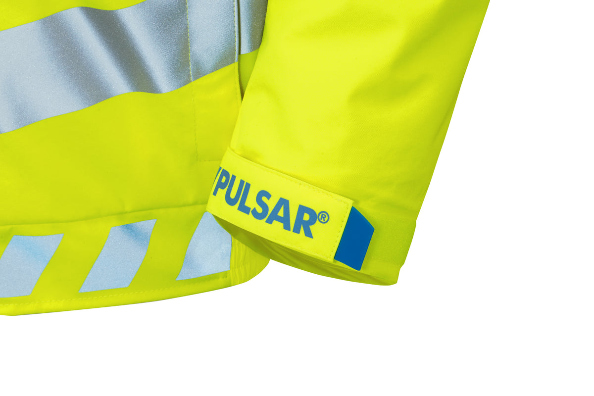 3Layer Bomber Jacket Yellow Recycled Content - EVO103 - - Customisable Waterproof