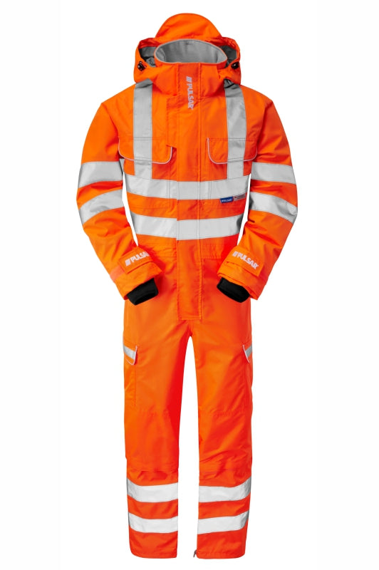 Mesh Lined Coverall Orange Recycled Content - PR505 - - Customisable Coveralls