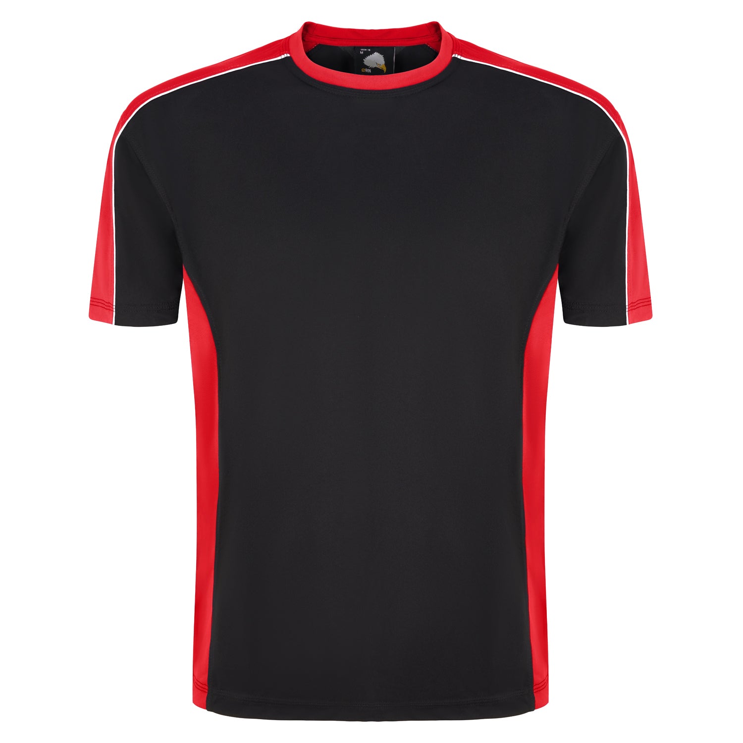 Orn Avocet Wicking T-Shirt - Black - Red - 1008 - Black - Red - Customisable T-Shirts &amp; Poloshirts