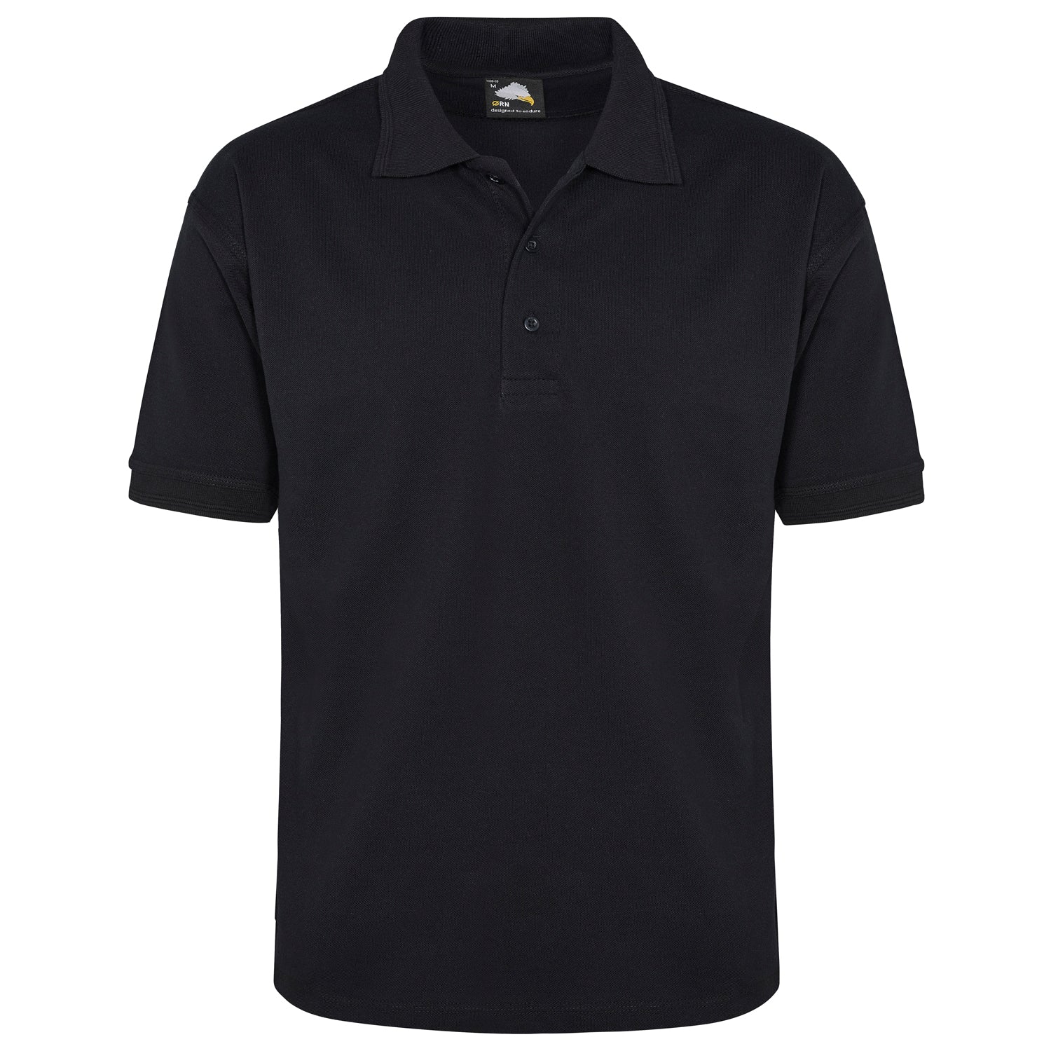 Orn Petrel 100% Cotton Poloshirt - Black - 1155 - Black - Customisable T-Shirts &amp; Poloshirts