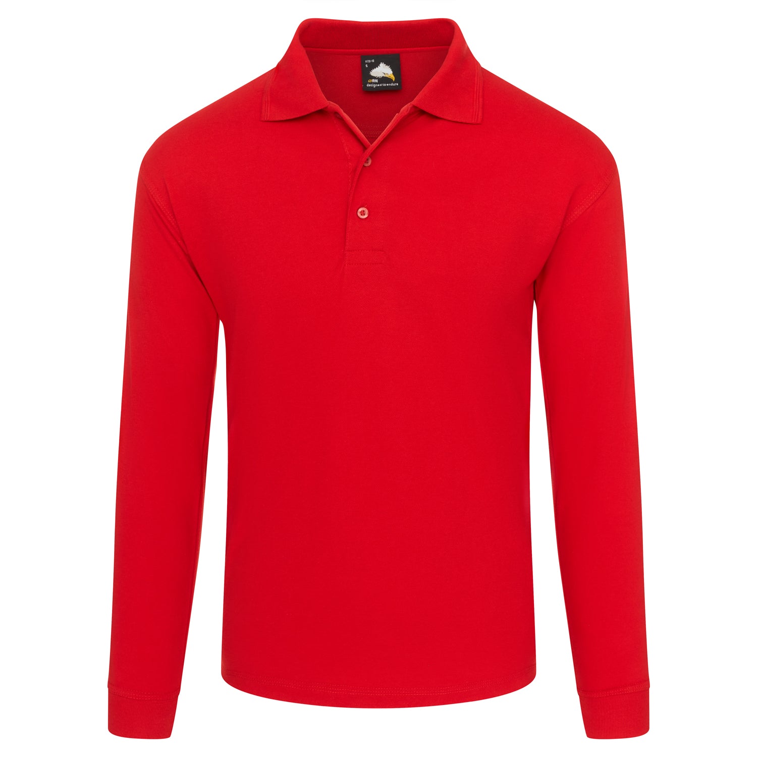 Orn Weaver Long Sleeved Poloshirt - Red - 1170 - Red - Customisable T-Shirts &amp; Poloshirts