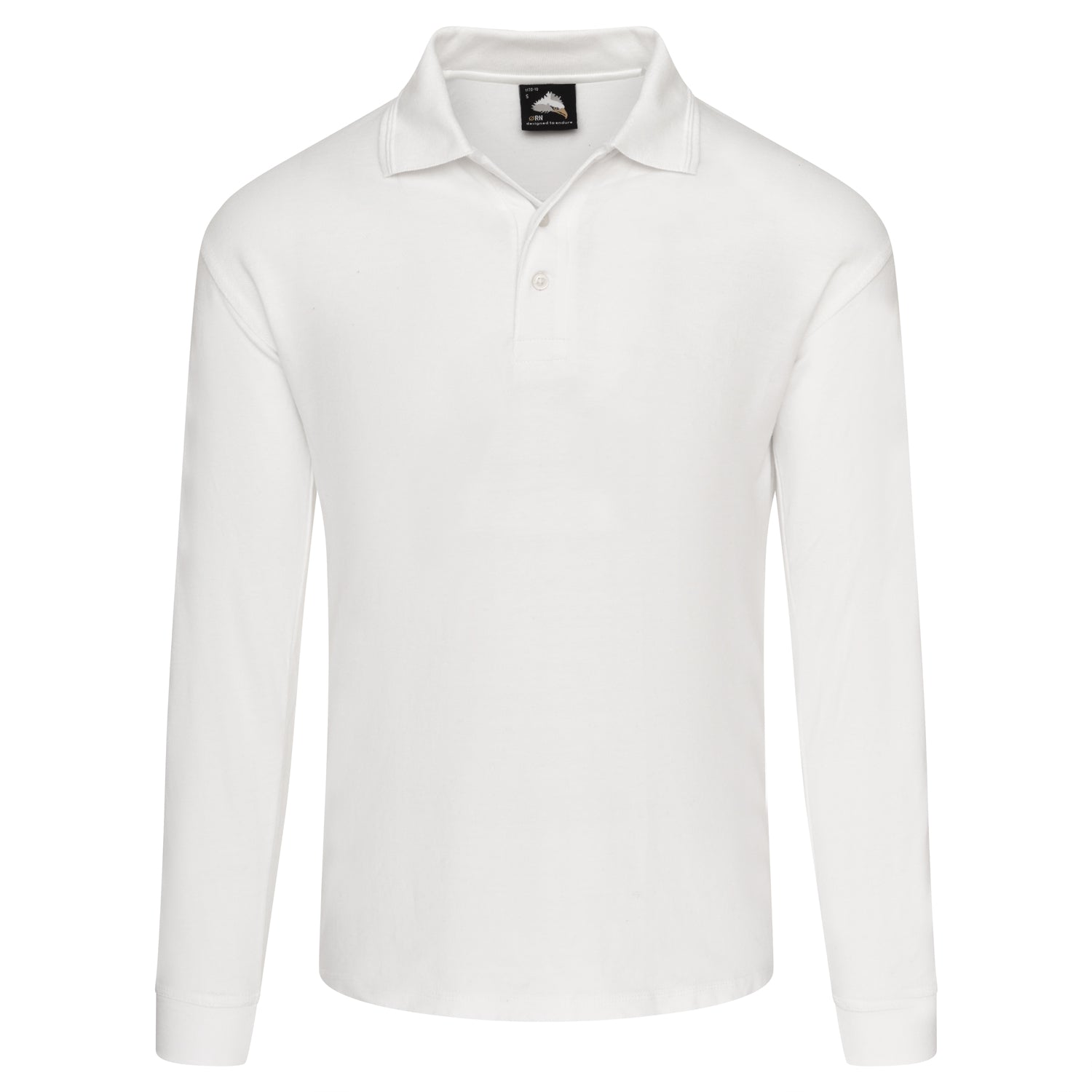 Orn Weaver Long Sleeved Poloshirt - White - 1170 - White - Customisable T-Shirts &amp; Poloshirts