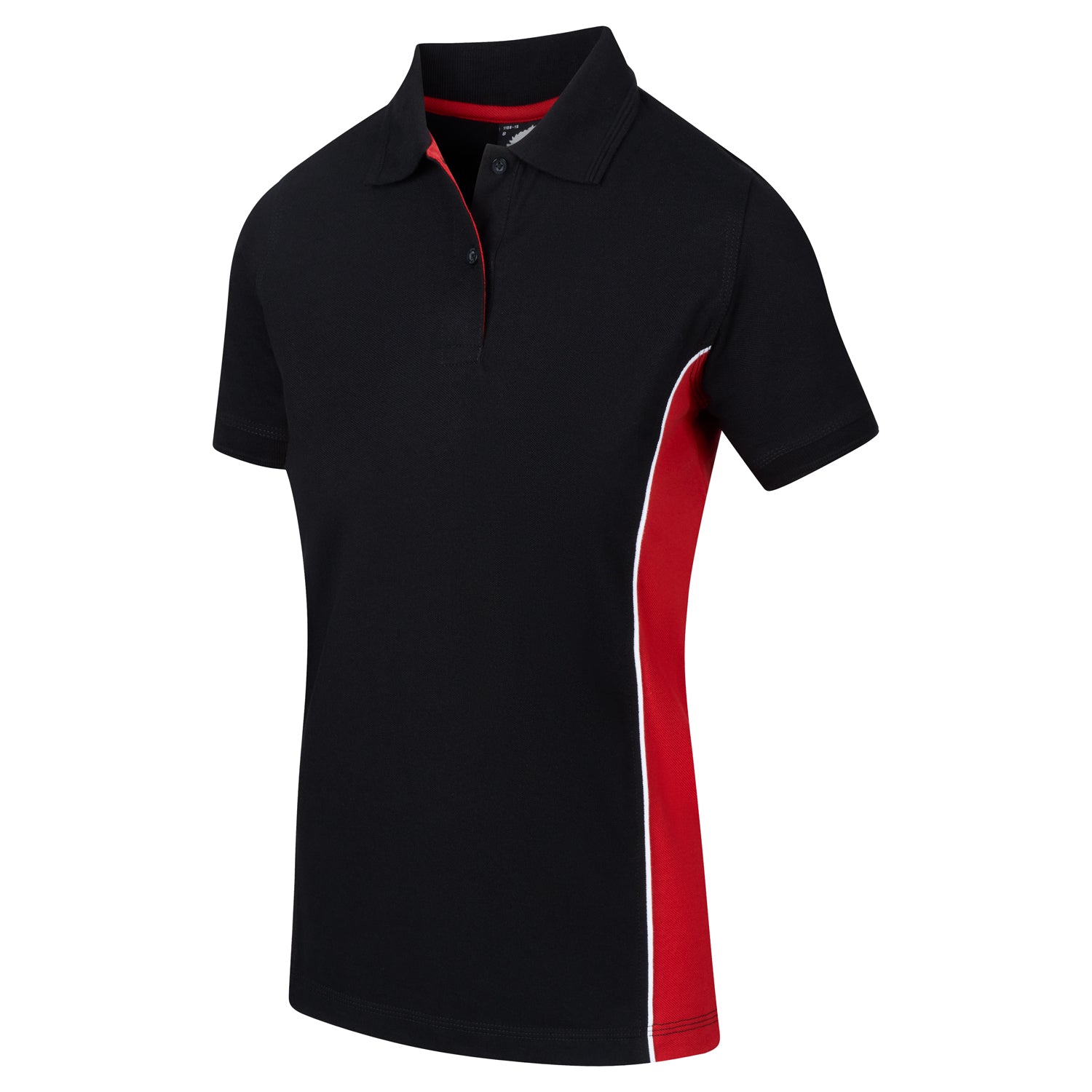 Orn Ladies Silverswift Poloshirt - Black - Red - 1186 - - Customisable T-Shirts &amp; Poloshirts