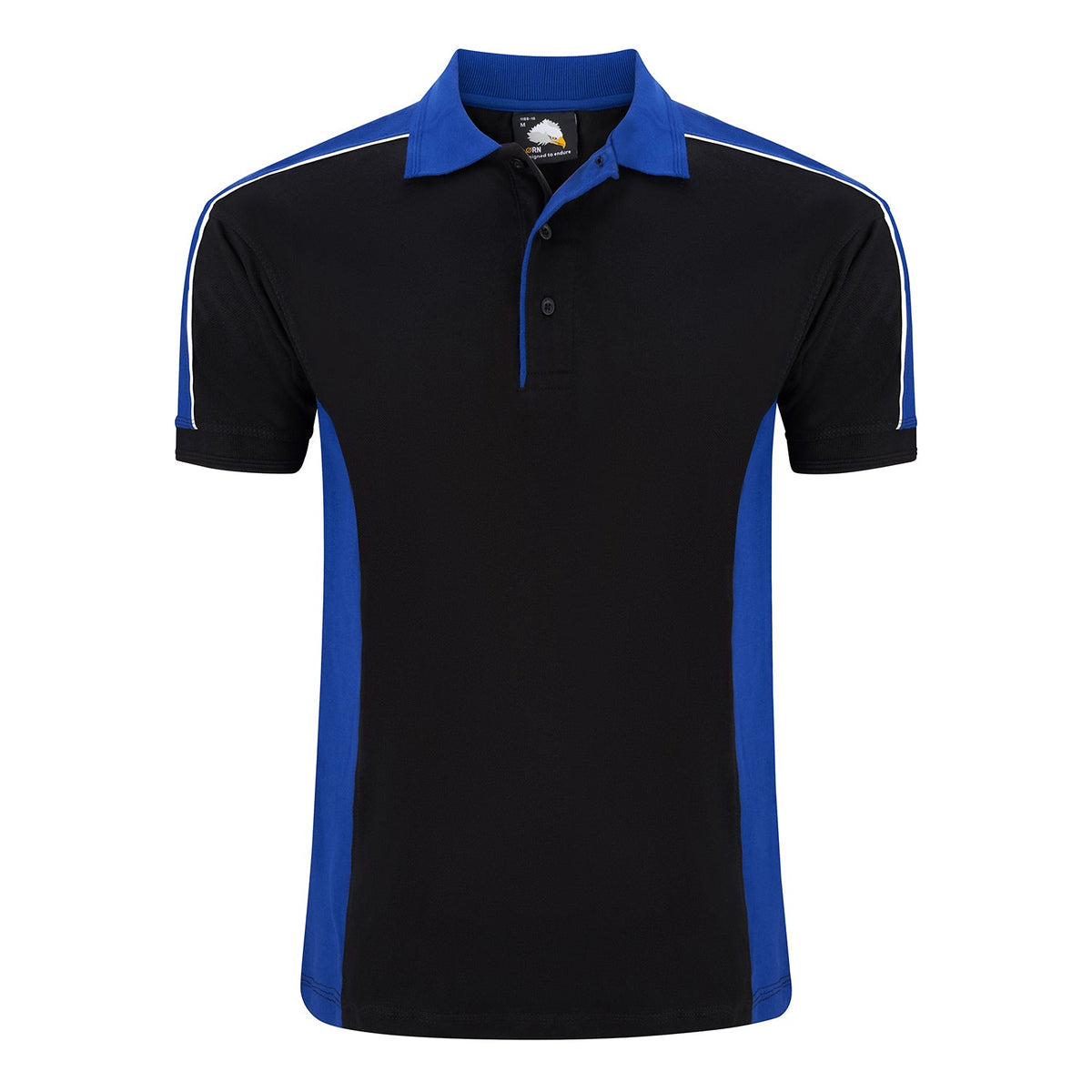Avocet Poloshirt - 1188 - Black - Royal - Customisable T-Shirts &amp; Poloshirts
