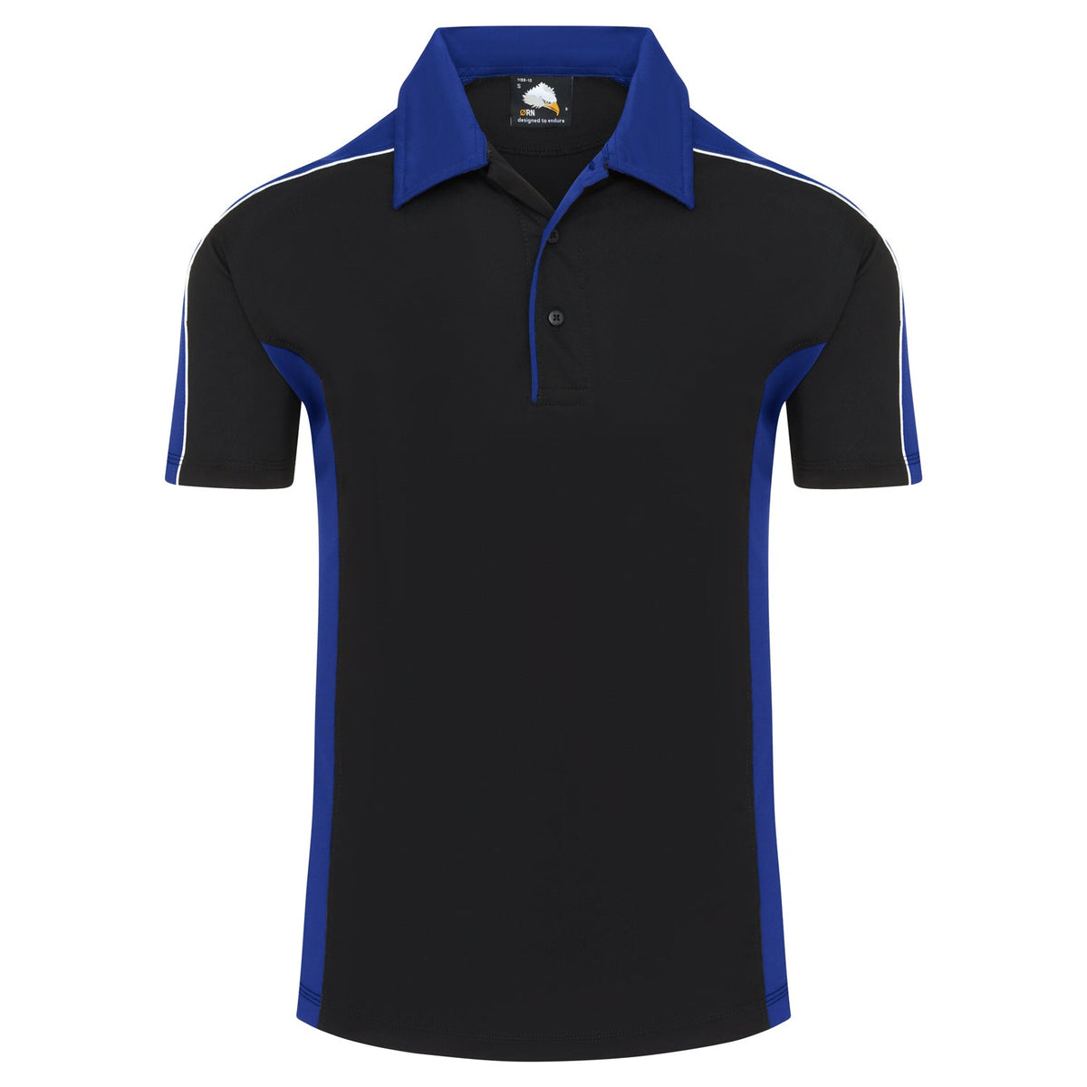 Avocet Wicking Poloshirt - 1198 - Black - Royal - Customisable T-Shirts &amp; Poloshirts