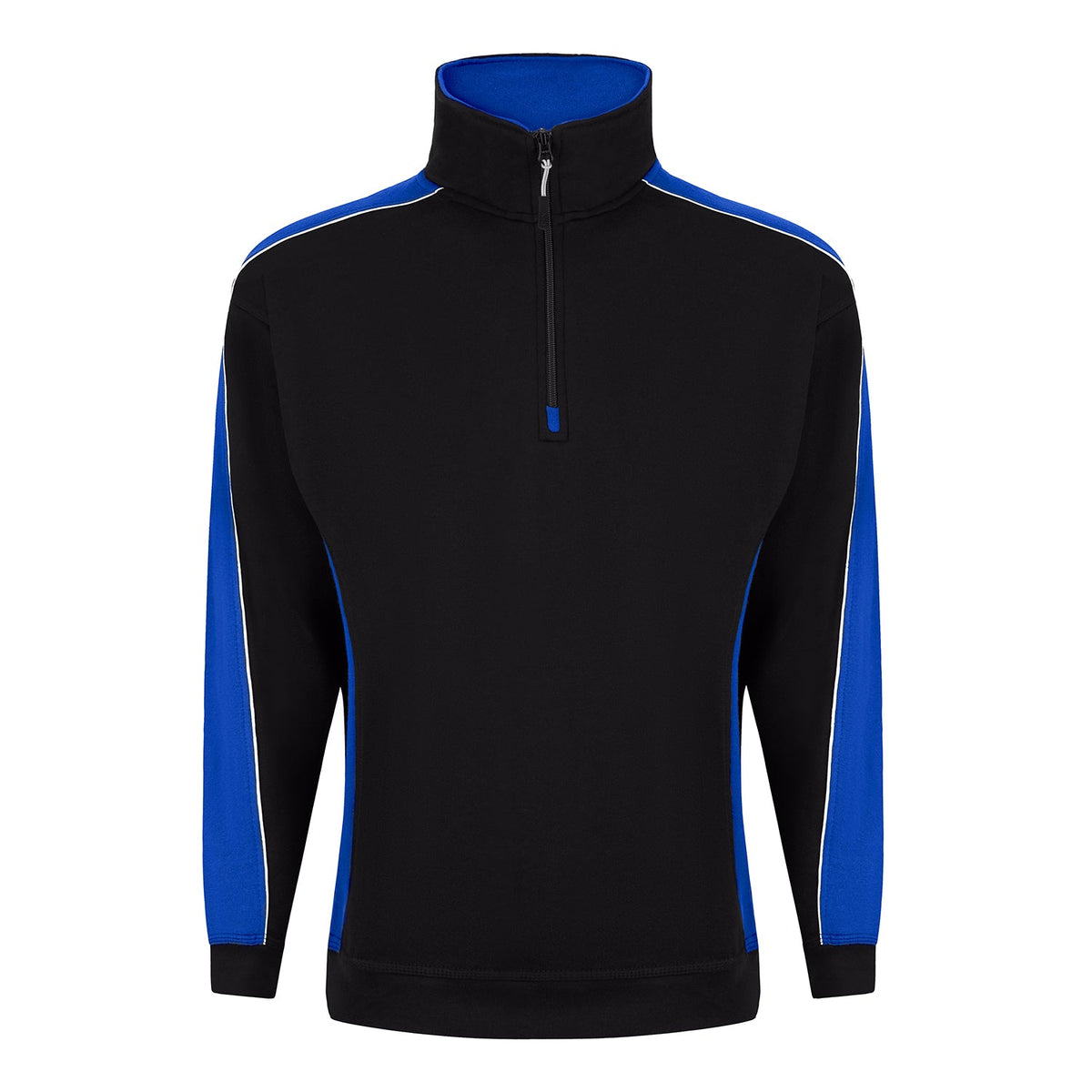 Avocet Quarter Zip Sweatshirt - 1288 - Black - Royal - Customisable Sweatshirts &amp; Hoodies