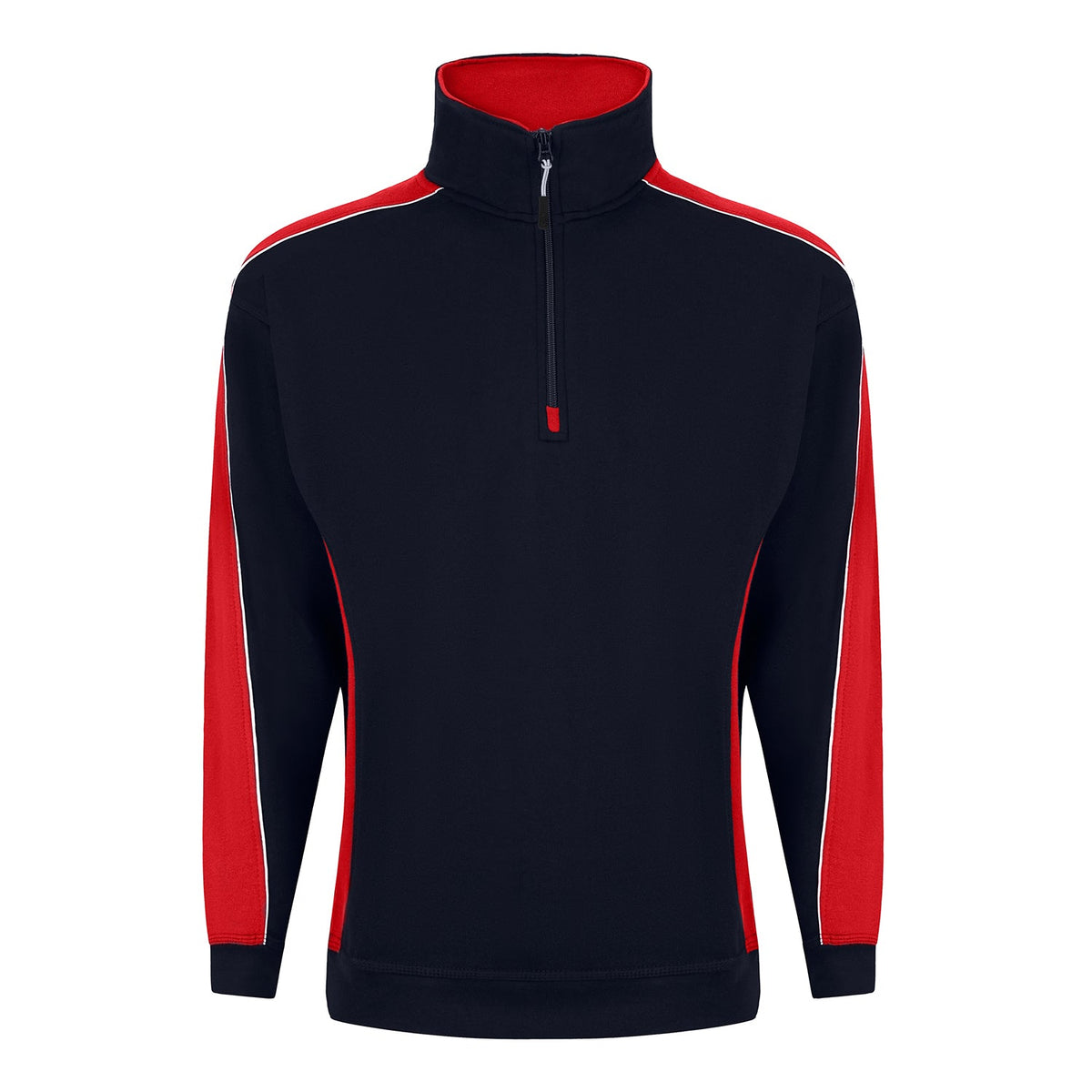 Avocet Quarter Zip Sweatshirt - 1288 - Navy - Red - Customisable Sweatshirts &amp; Hoodies