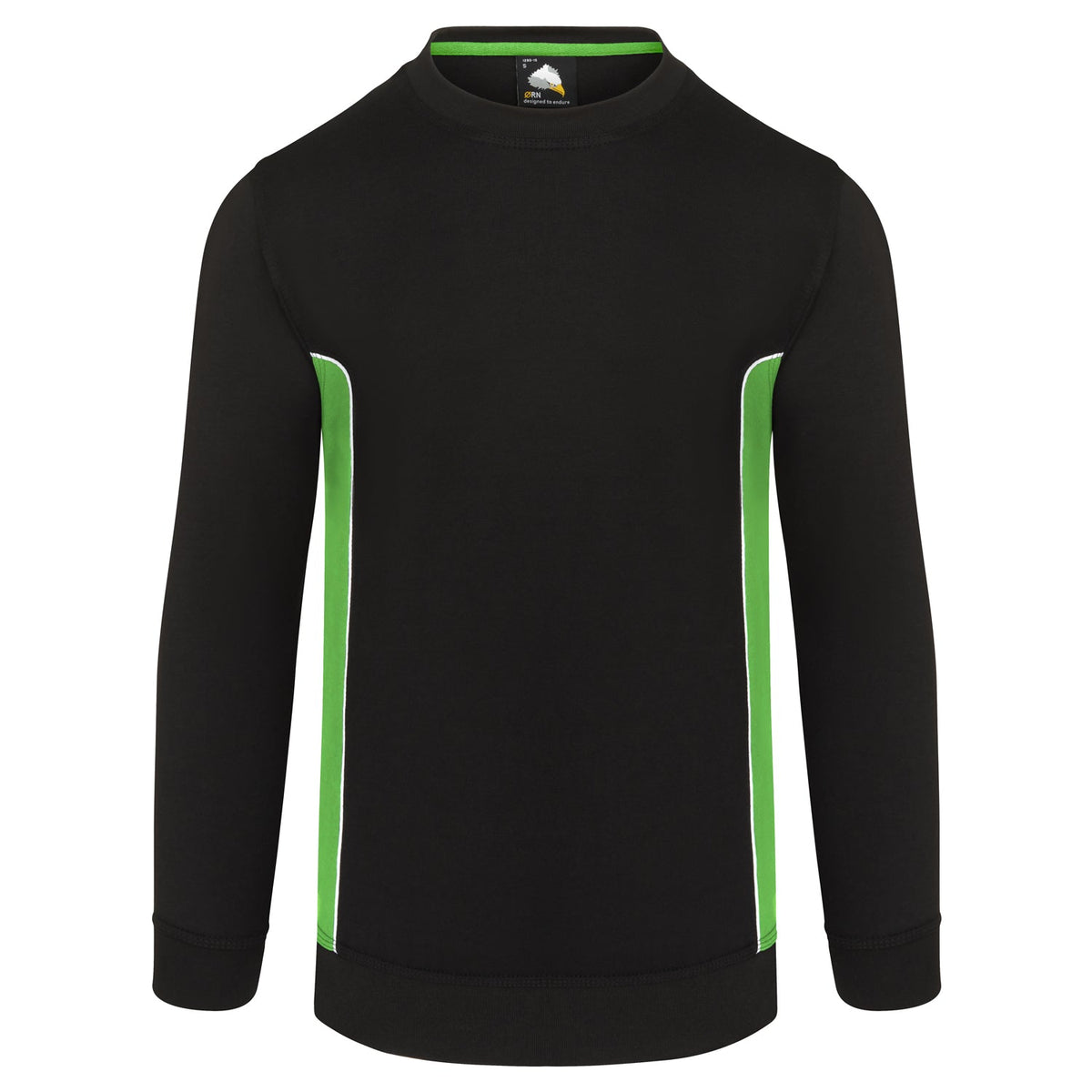 Silverswift Sweatshirt - 1290 - Black - Lime - Customisable Sweatshirts &amp; Hoodies