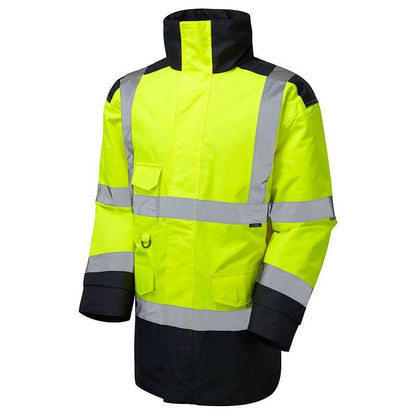 Leo Tawstock ISO 20471 Class 3 Anorak Jacket A01 - Yellow Navy - Customisable Jacket