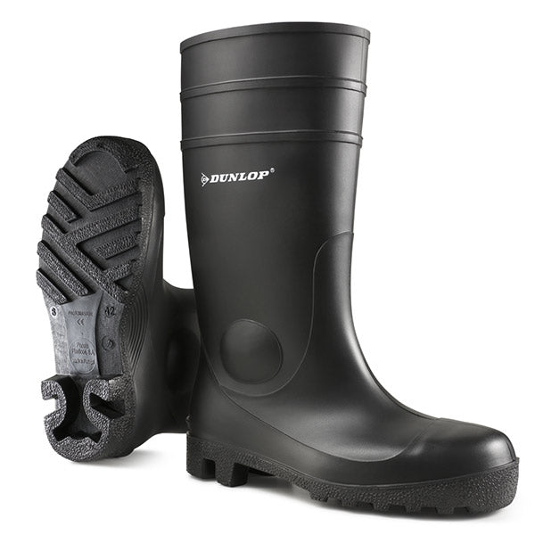 Dunlop Protomaster Full Safety Pvc Wellingtons 142 - Black - Customisable Wellingtons