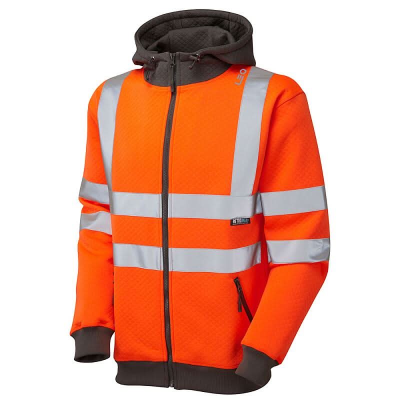 Saunton ISO 20471 Class 3 Full Zip Hooded Sweatshirt - SS02