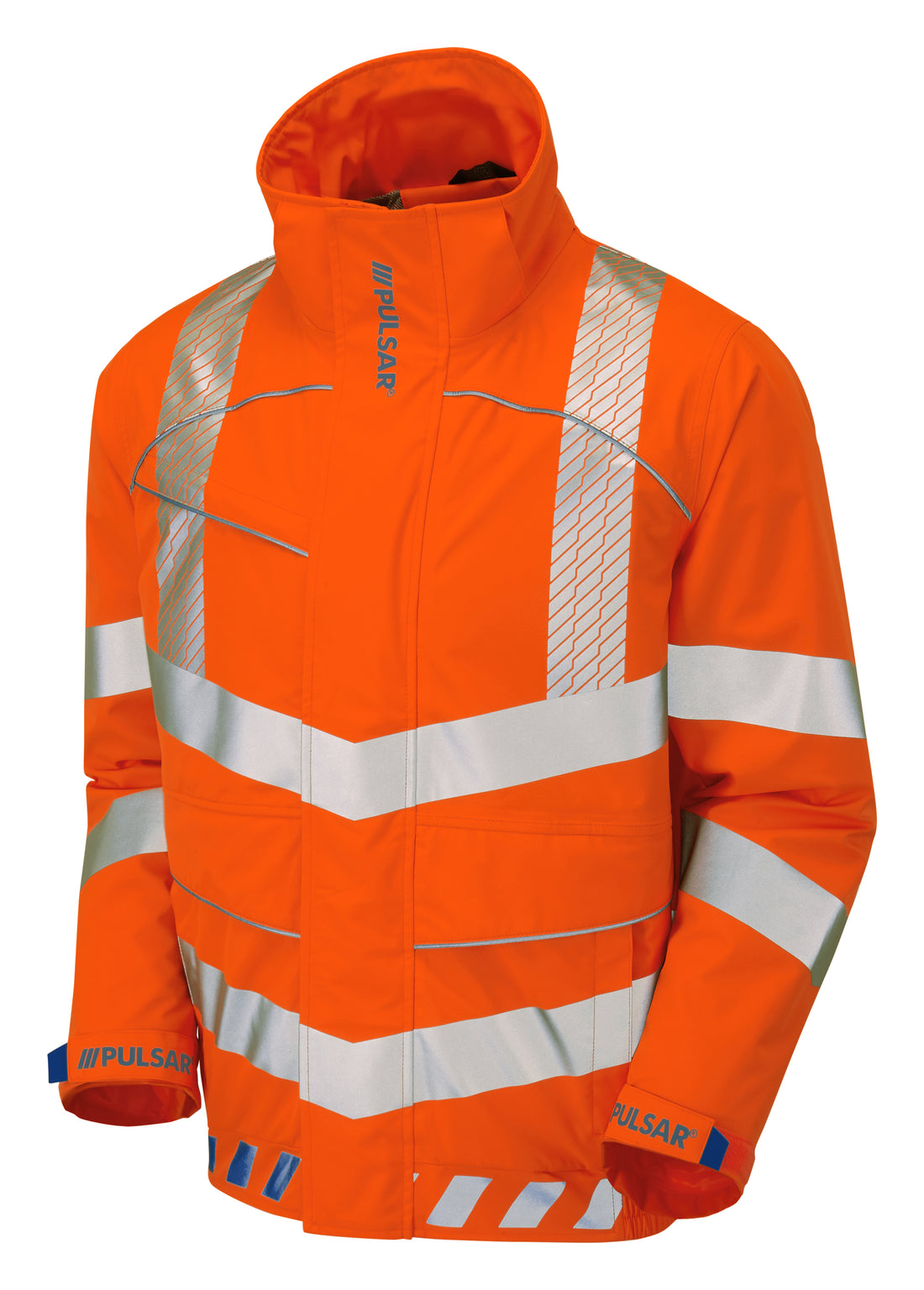 3Layer Bomber Jacket Orange Recycled Content - EVO253 - - Customisable Waterproof
