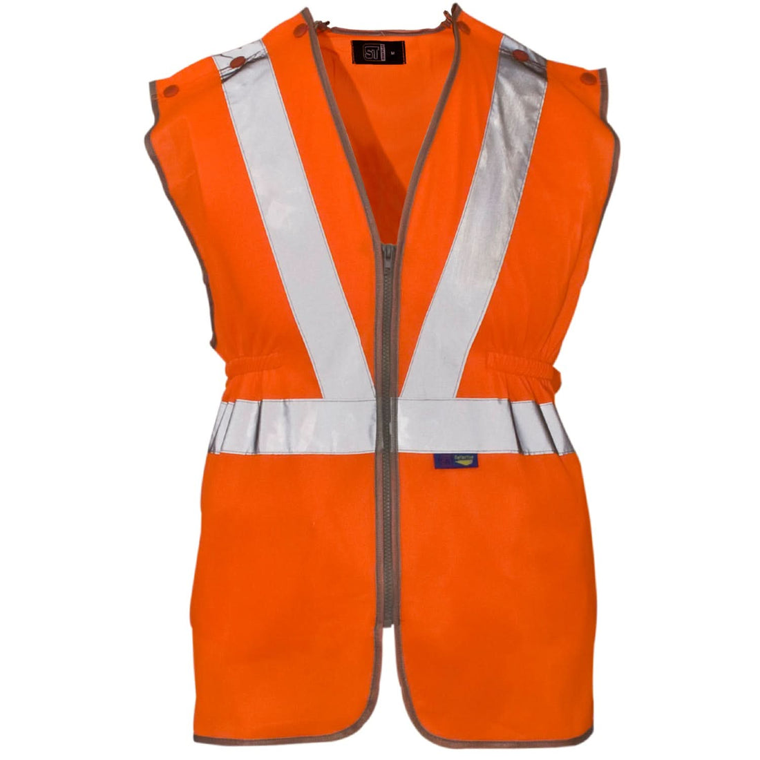 Hi Vis Polyester Long Tracker Vest - H92 - Orange - Customisable Hi-Vis Vest