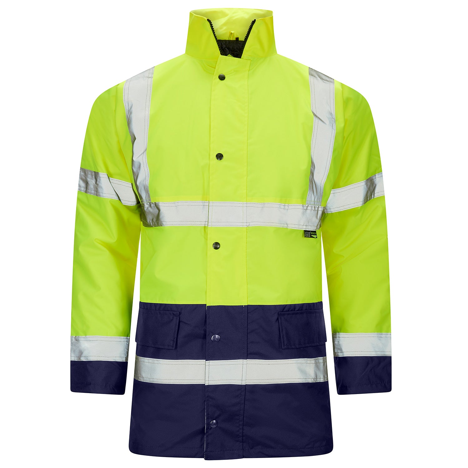Hi Vis 2 Tone Parka - H33 - Yellow Navy - Customisable Jacket