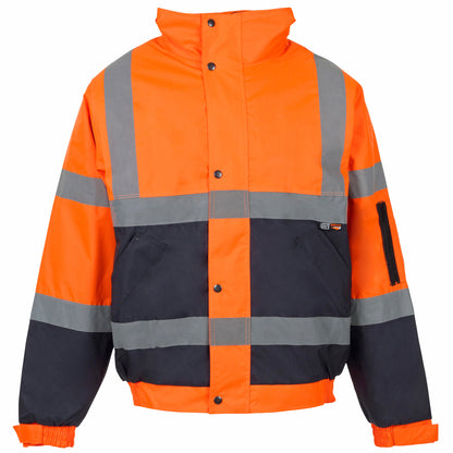 Hi Vis 2 Tone Bomber Jacket - H38 - - Customisable Jacket