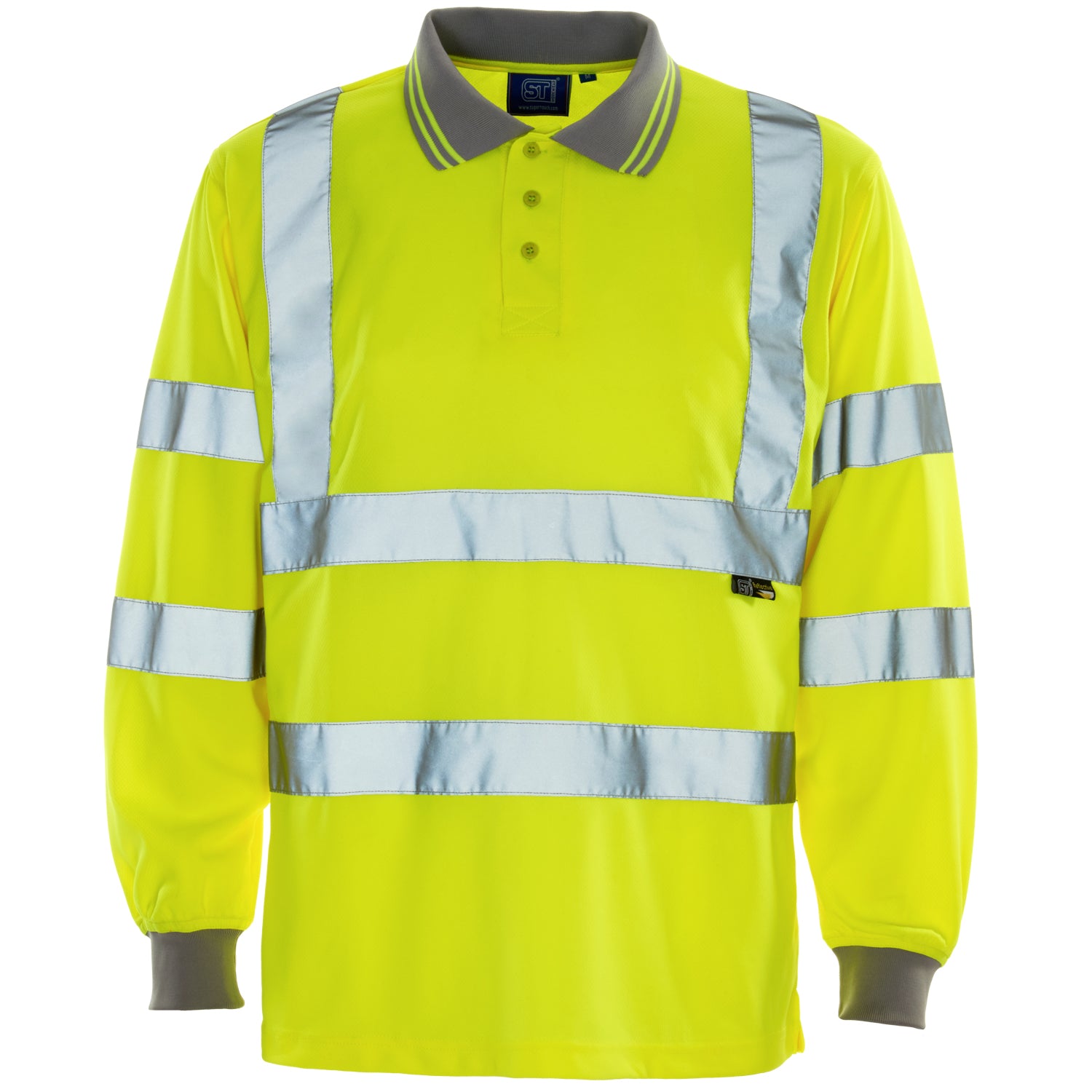 Hi Vis Long Sleeve Bird Eye Polo Shirt - H103 - - Customisable Shirt