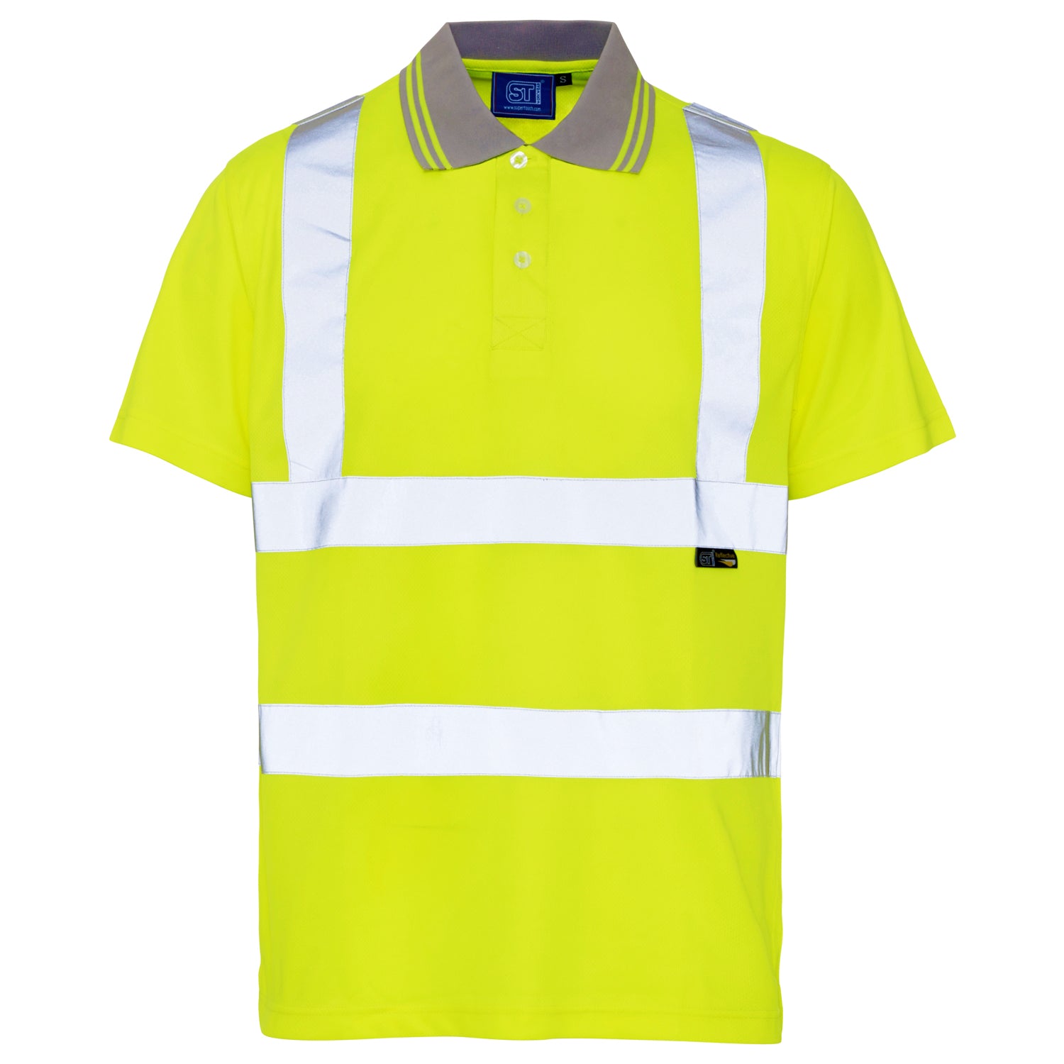 Hi Vis Bird Eye Polo Shirt - H75 - Yellow - Customisable