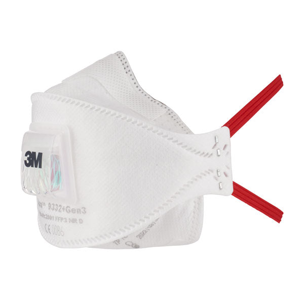 3 M M Gen Aura Ffpv Mask 3 M9332 Plusgen3 - White 496X288X438MM - Customisable Respiratory Protection
