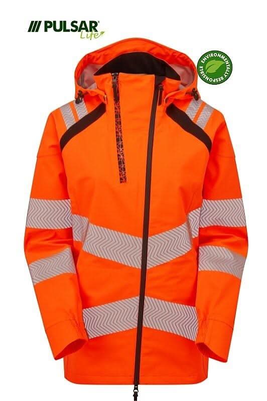 Pulsar LIFE GRS Ladies Shell Jacket LFE960 - Orange - Customisable Jacket