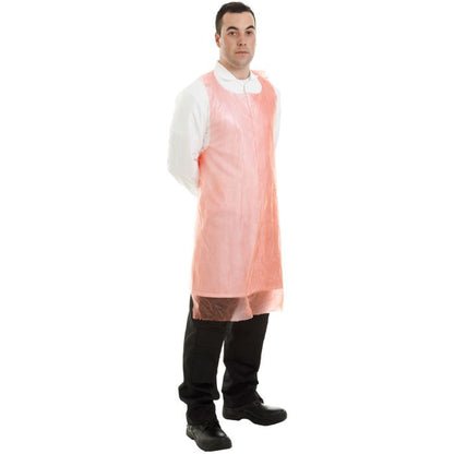 PE Aprons - 20 Micron - D47 - Red - Customisable Apron