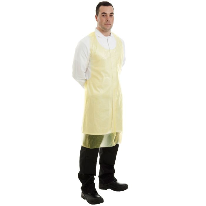 PE Aprons - 20 Micron - D47 - Yellow - Customisable Apron