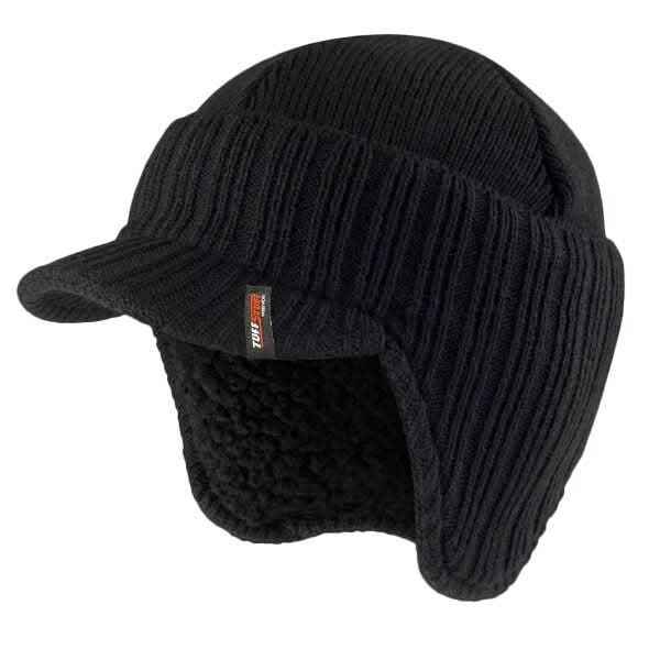 Tuffstuff Peaked Beanie 416 - BLACK ONE SIZE - Customisable ESSENTIALS