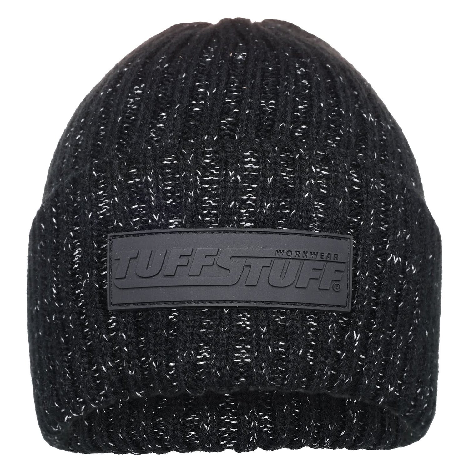 Tuffstuff Logo Knit Beanie 417 - BLACK ONE SIZE - Customisable ESSENTIALS