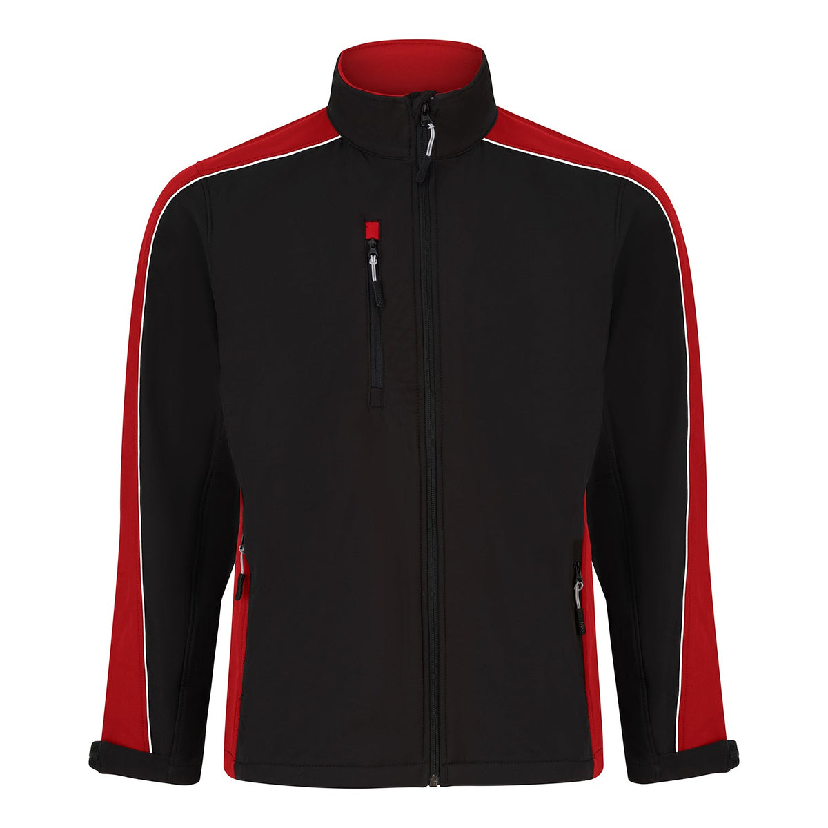 Avocet Softshell - 4288 - Black - Red - Customisable Softshells, Fleeces &amp; Jackets