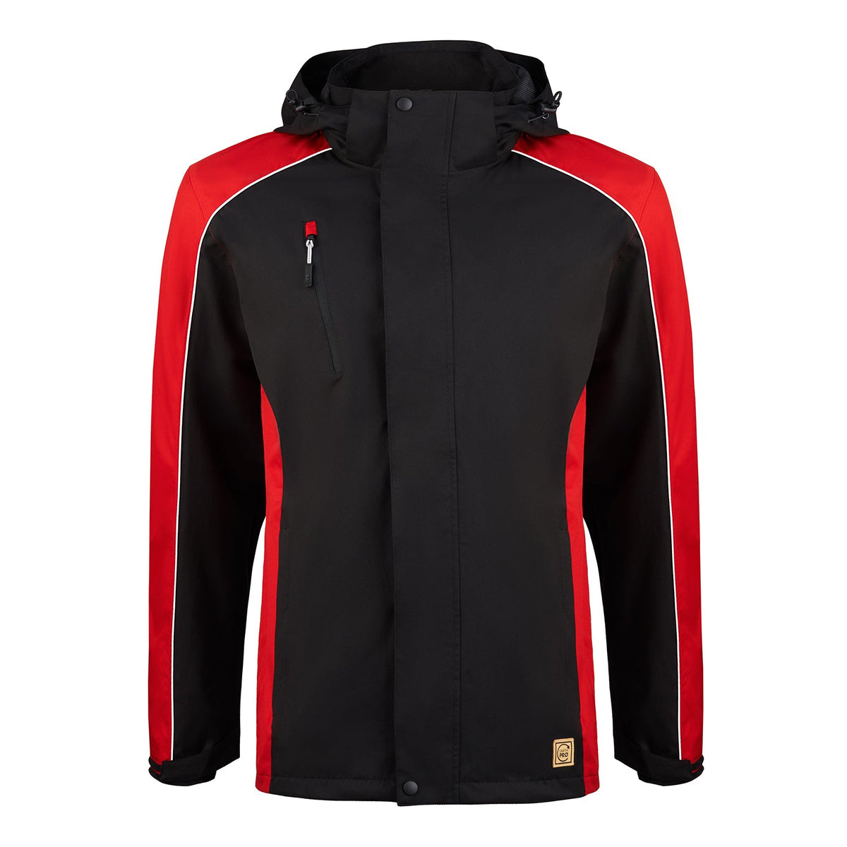 Avocet EarthPro® GRS Jacket - 4688R - Black - Red - Customisable Softshells, Fleeces &amp; Jackets