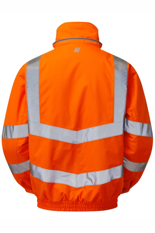 Padded Bomber Jacket Orange Recycled Content - PR496 - - Customisable Waterproof