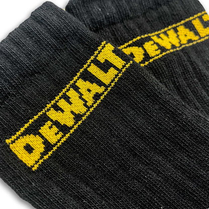 DeWalt Hydro Sock Twin Pair Pack of work socks Black/Yellow - - Customisable General Safety Shoes