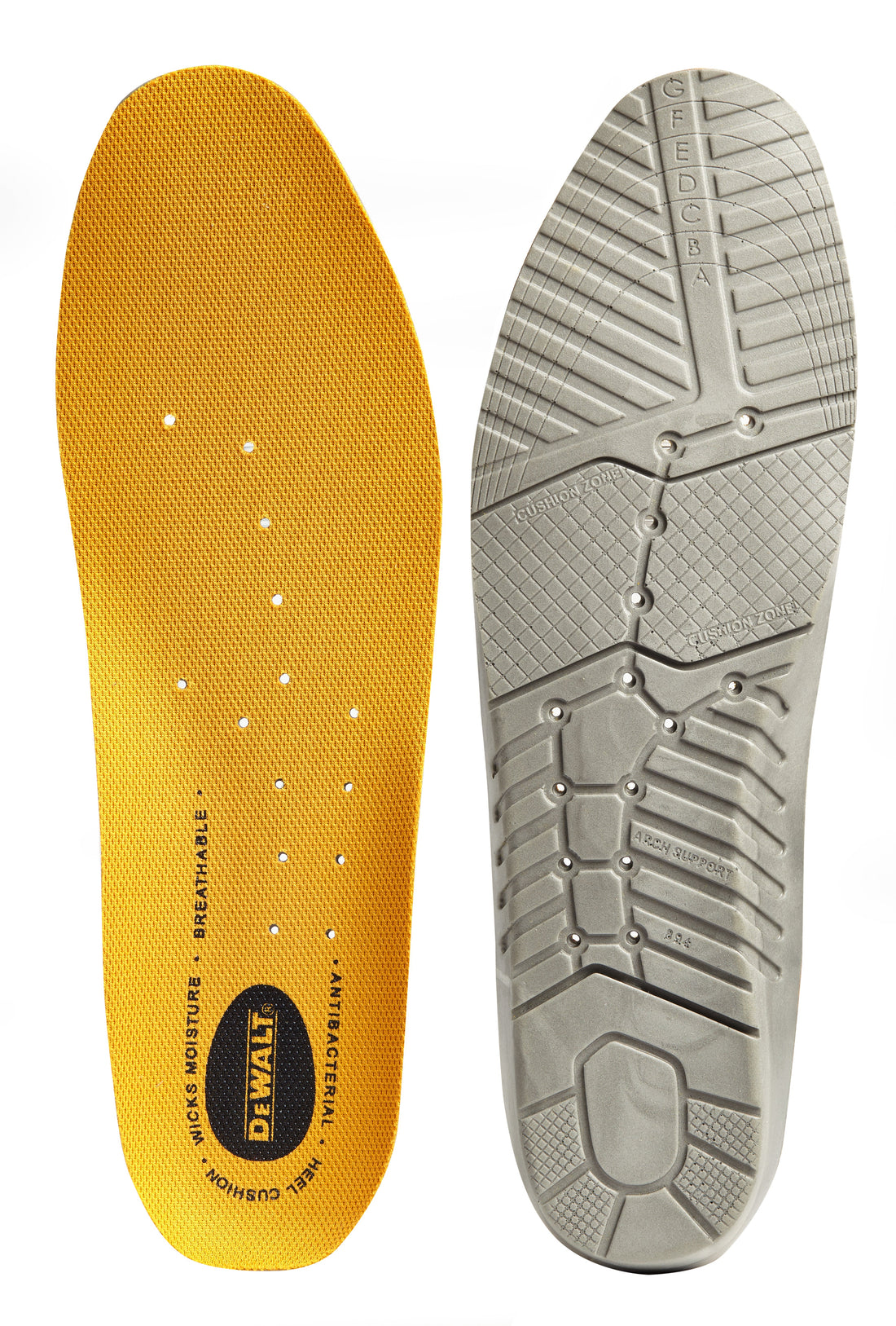 DeWalt Insoles Polyurethane Comfort Insole Yellow - Yellow One Size - Customisable Footwear Accessories