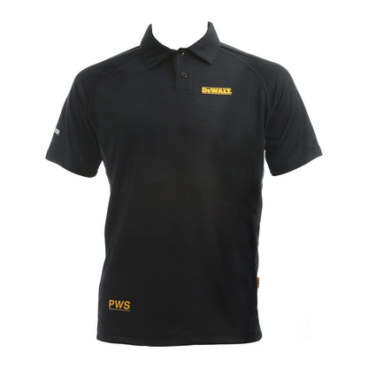 DeWalt Rutland /Grey PWS Polo Shirt Black - - Customisable Workwear