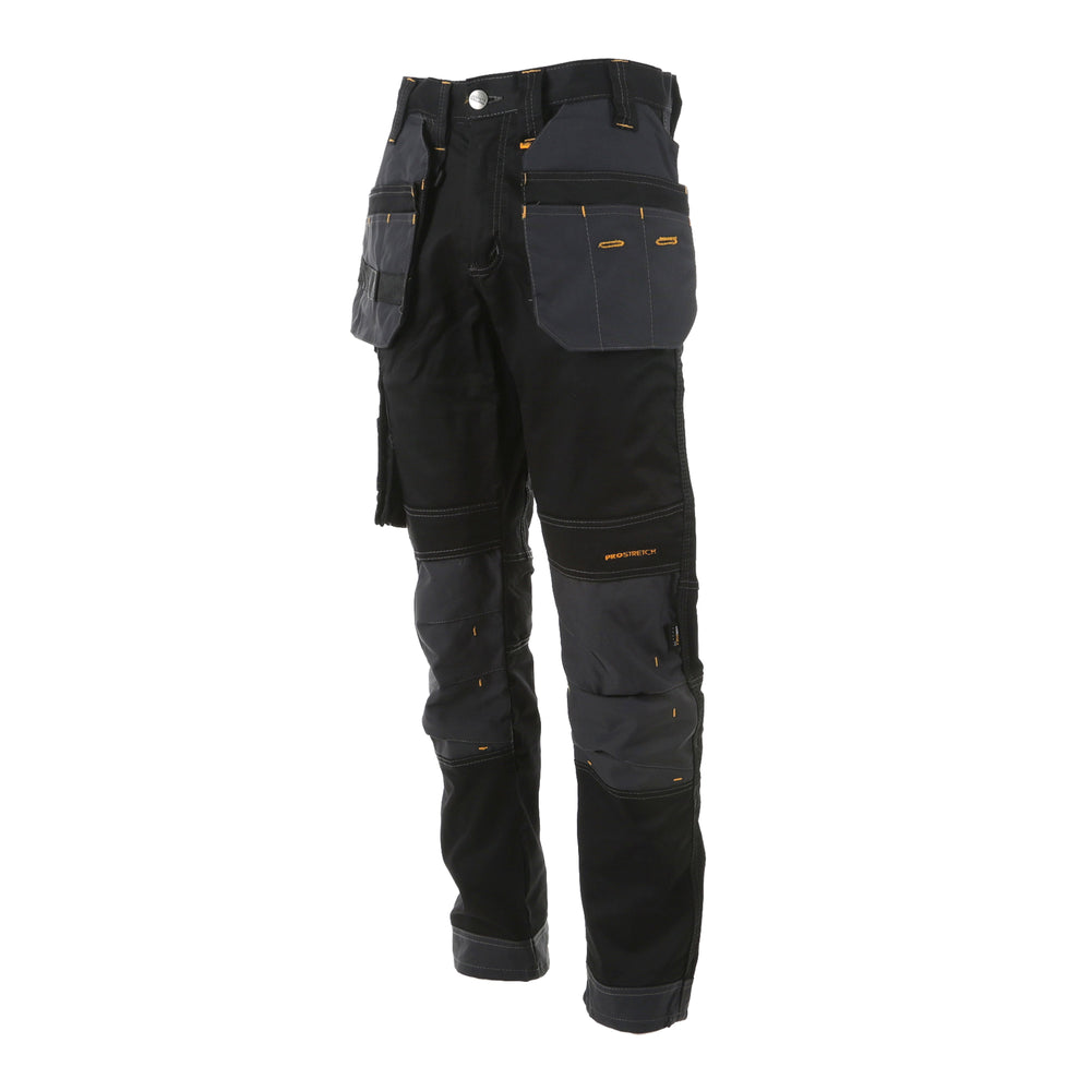 Regular Fit Stretch Trouser Black/Grey - Harrison