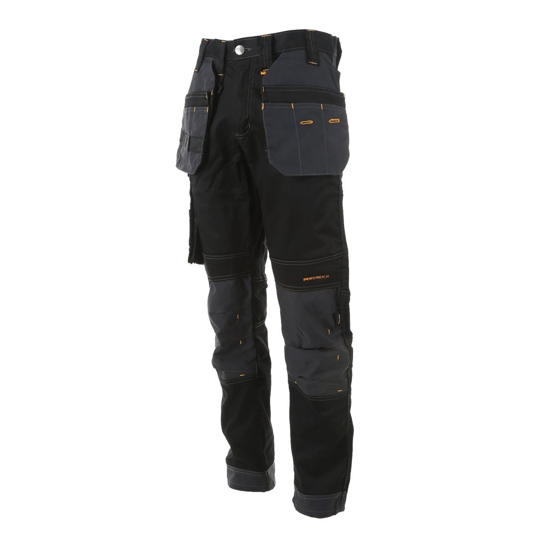 DeWalt Harrison Regular Fit Stretch Trouser Black/Grey - Black Grey - Customisable Workwear