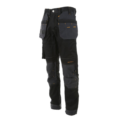 DeWalt Harrison Regular Fit Stretch Trouser Black/Grey - Black Grey - Customisable Workwear
