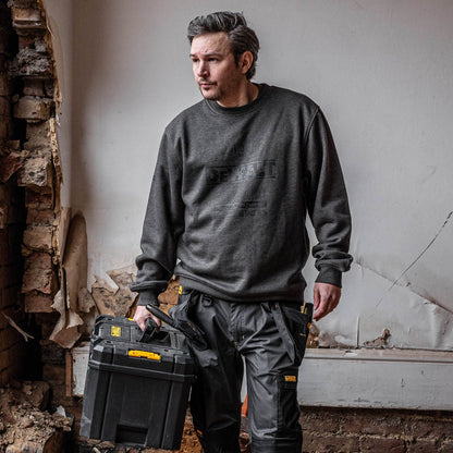 DeWalt Delaware Crew Neck Sweatshirt Charcoal Grey - - Customisable Workwear