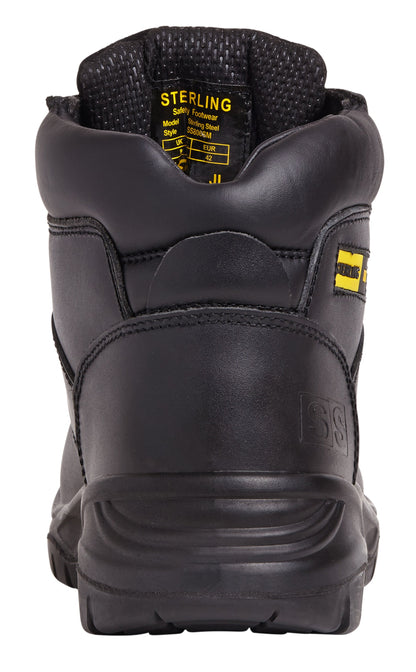 Sterling Steel SS806SM Black 6 Eye Hiker Boot Brown - - Customisable Footwear