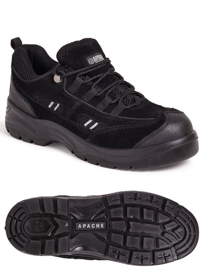 Apache AP302SM Suede Safety Trainer Black - - Customisable Trainers