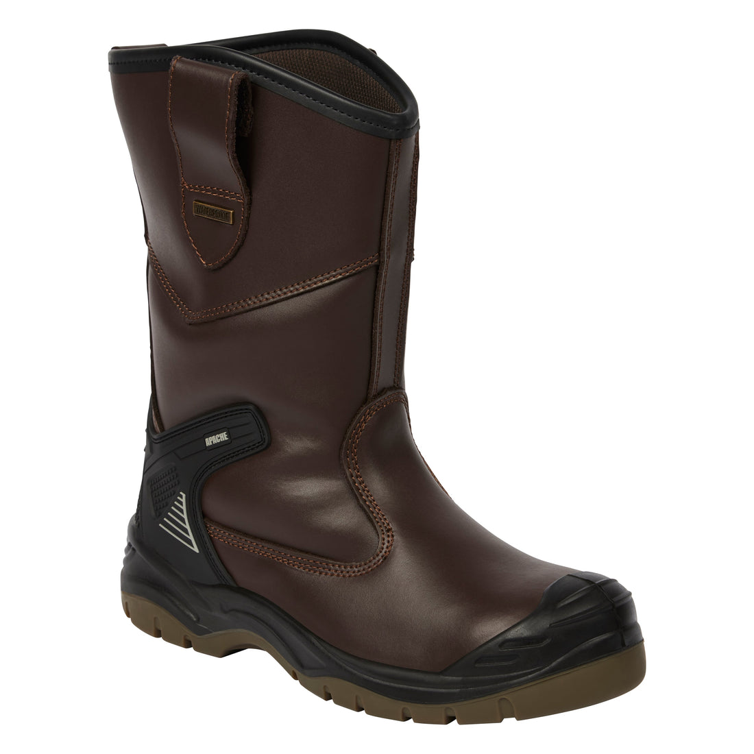 Apache AP305 Waterproof Rigger Boot Brown - Brown - Customisable Boots