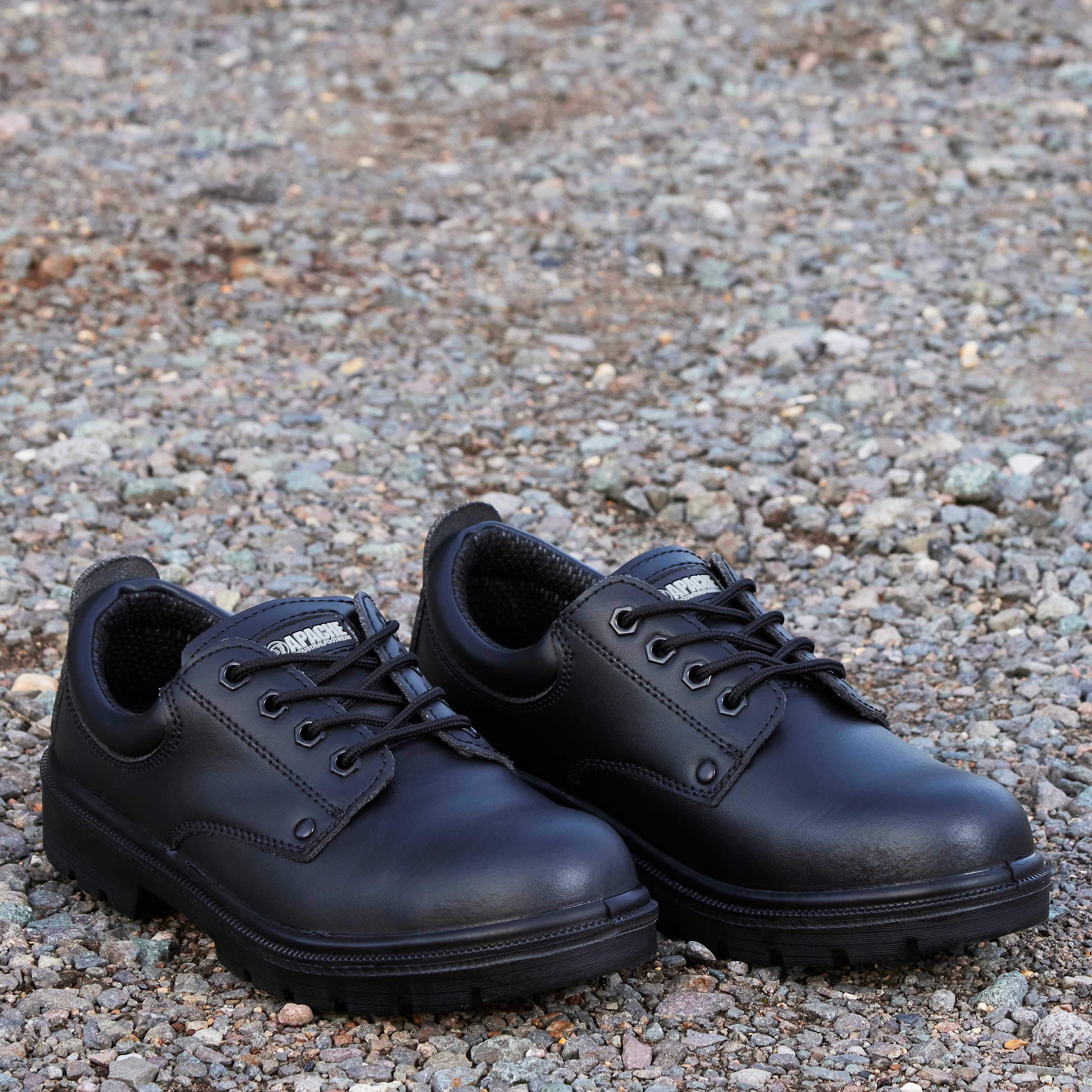 Apache AP306 4 Eye Safety Shoe Black - - Customisable Trainers