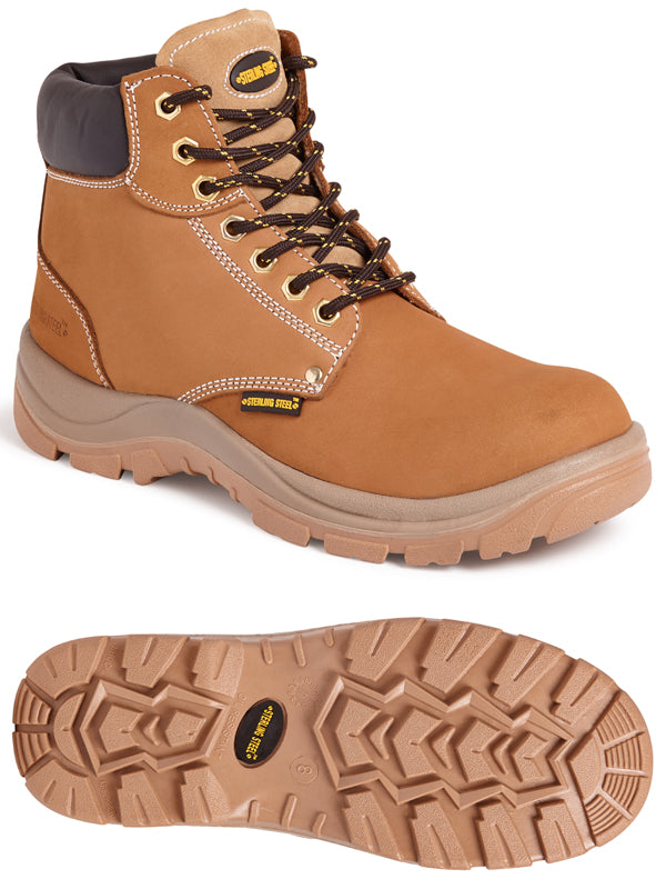 Sterling Steel SS819CM Wheat 6 Eye Hiker Boot Honey - - Customisable Footwear