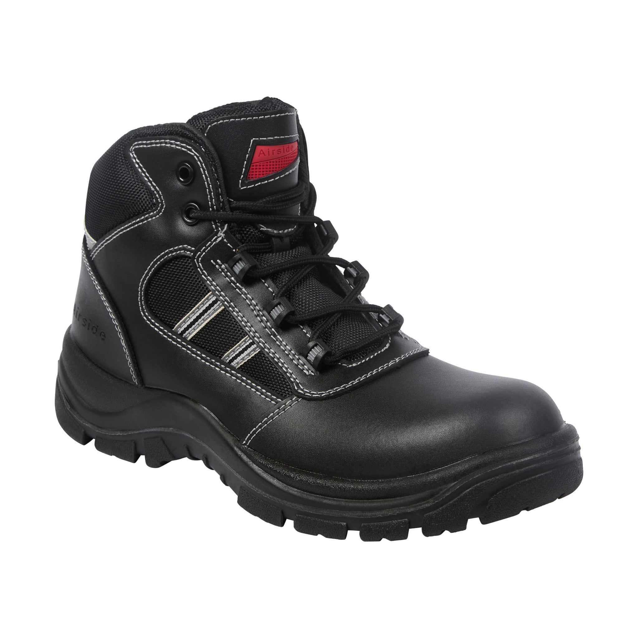 Airside SS704CM Non-Metallic Safety Hiker Black - Black - Customisable Footwear