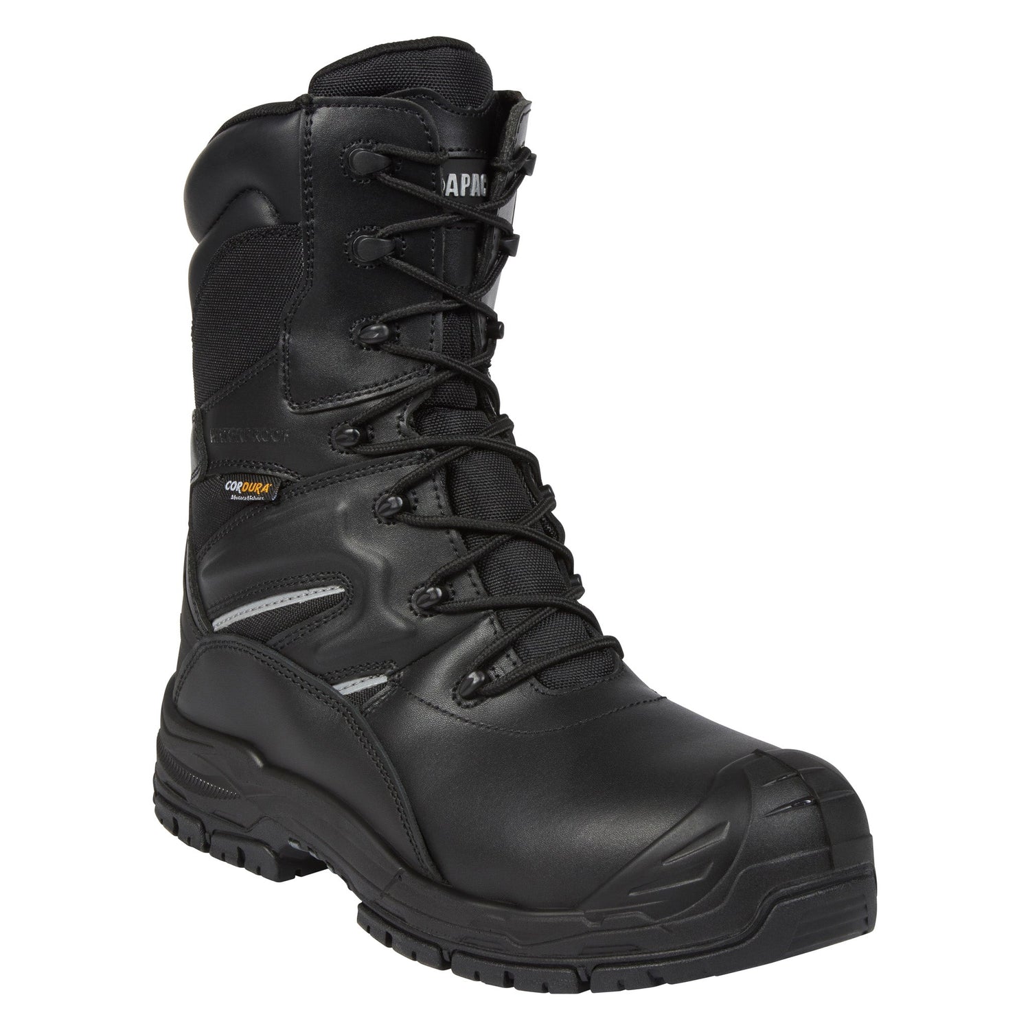 Apache COMBAT Non Metallic High Leg Safety Boot Black - Black - Customisable Boots
